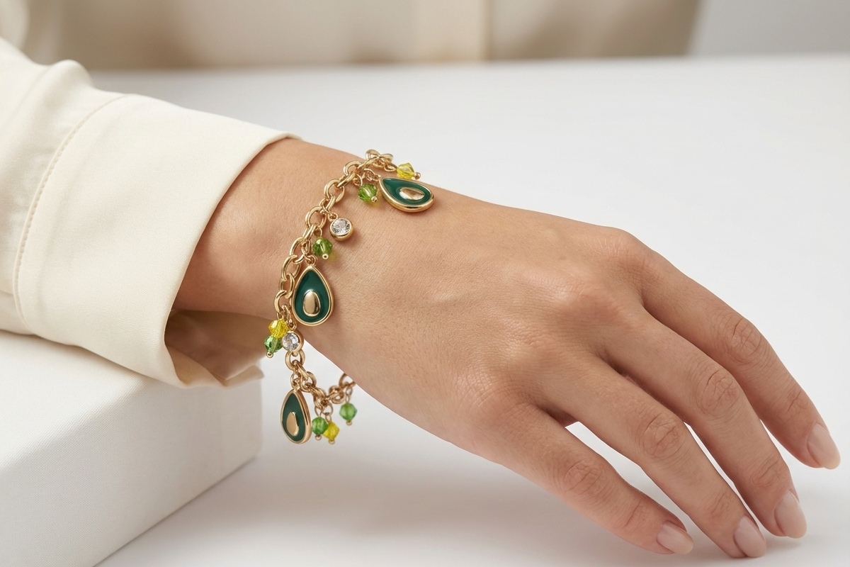 Avocado Charm Bracelet