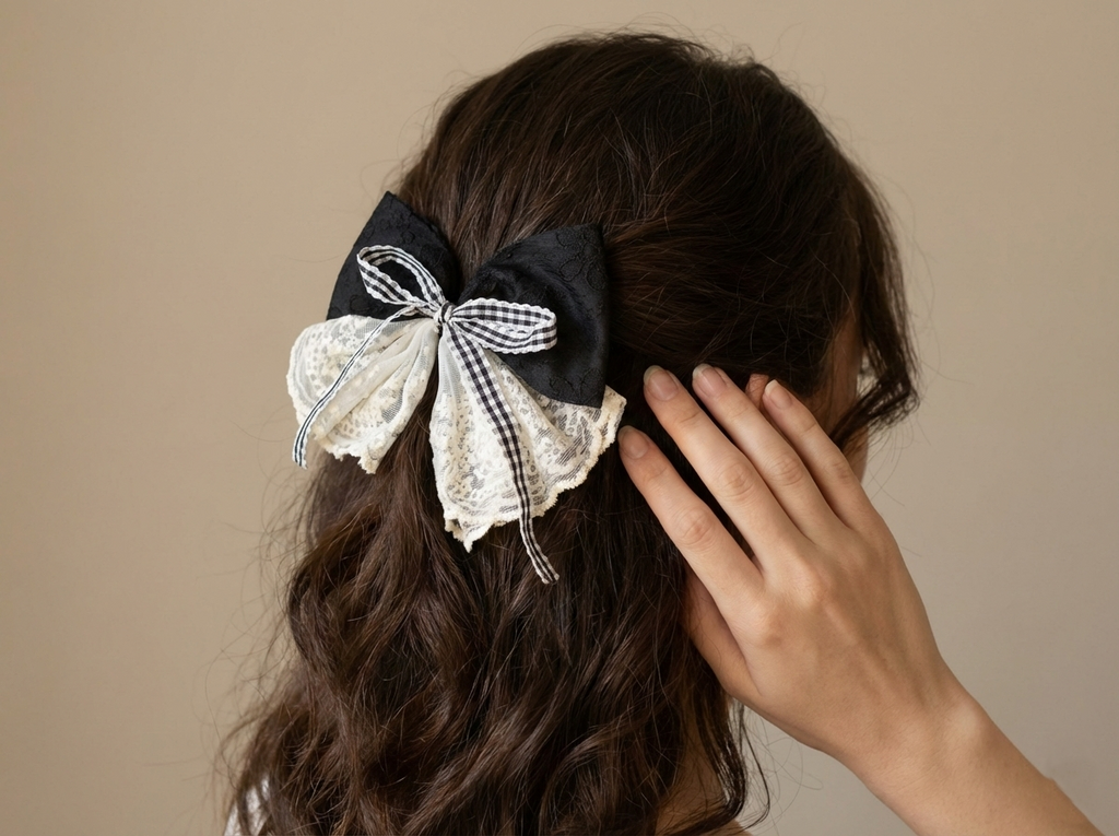 Blush Belle Lace Bow Clip