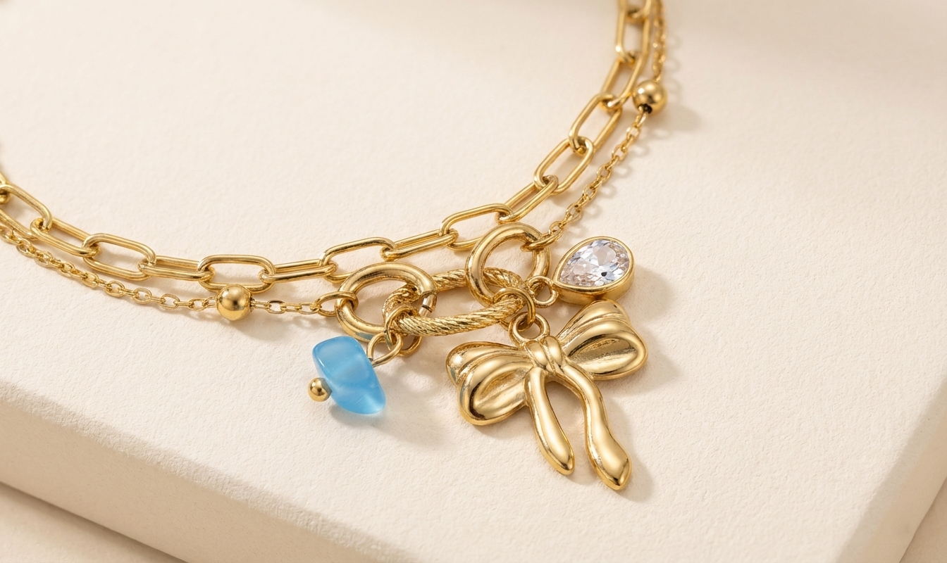 Bow Charm Bracelet