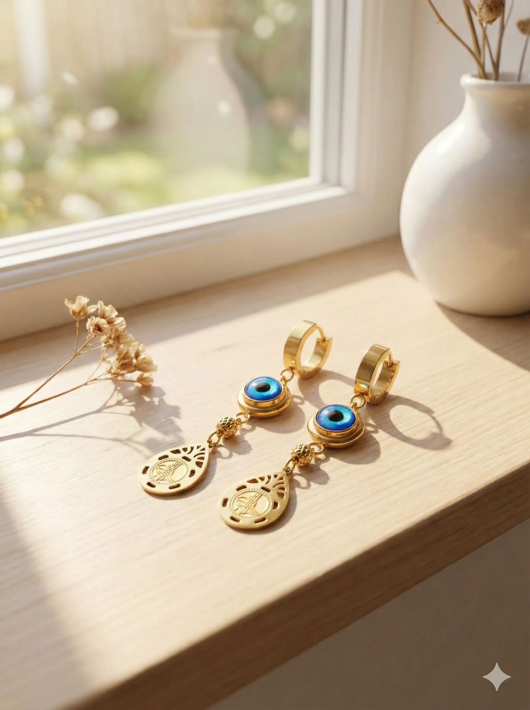 Mystic Eye Teardrop Earrings