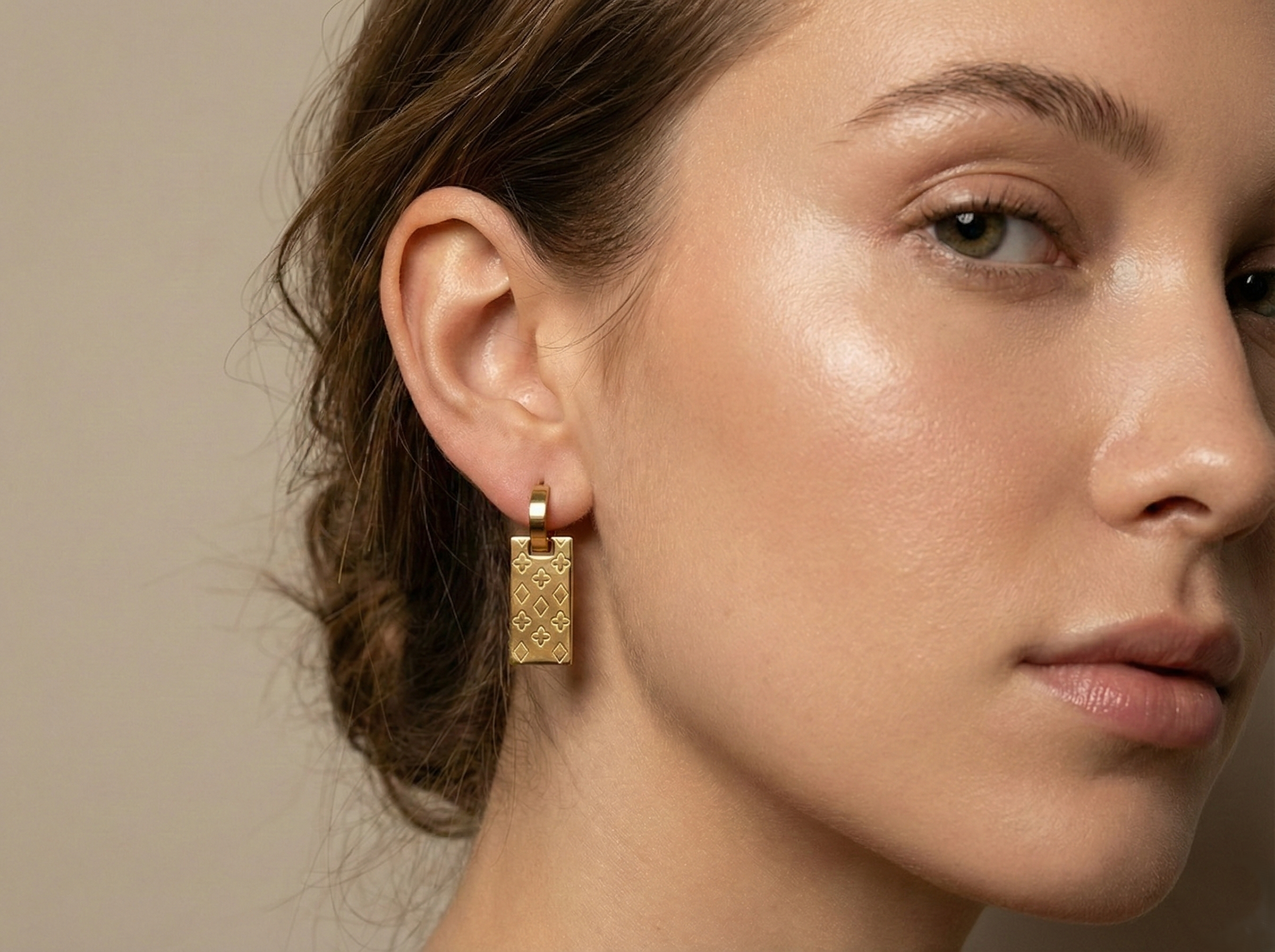 Royal Monogram Bar Earrings