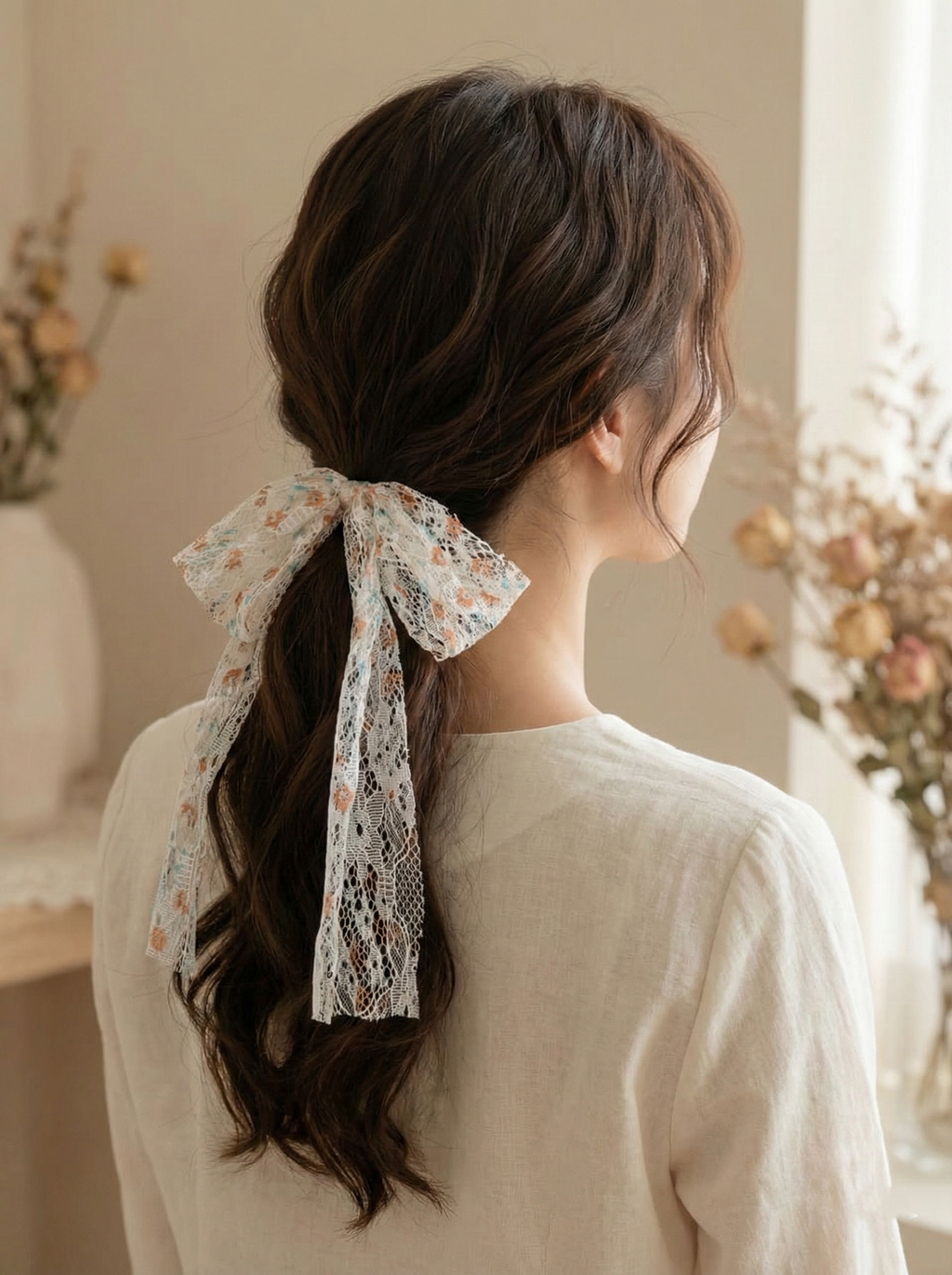 Lace Bow Hair tie