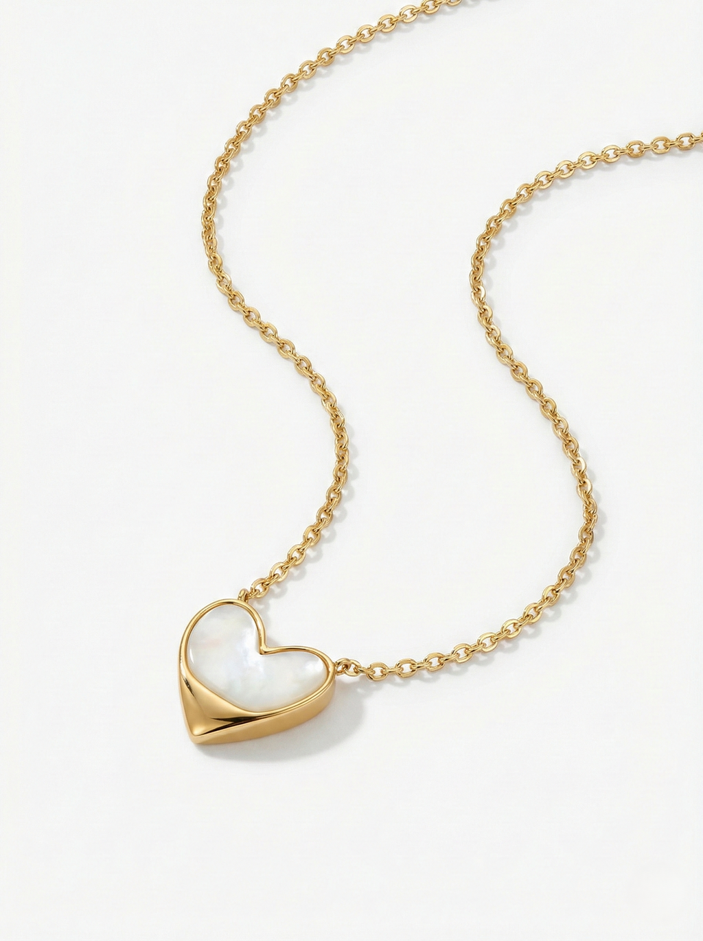 White Heart Necklace