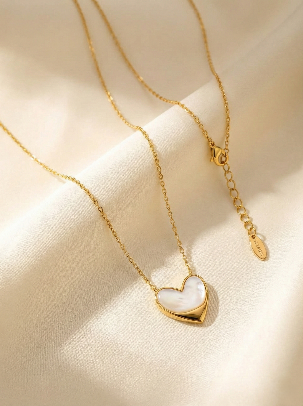 White Heart Necklace