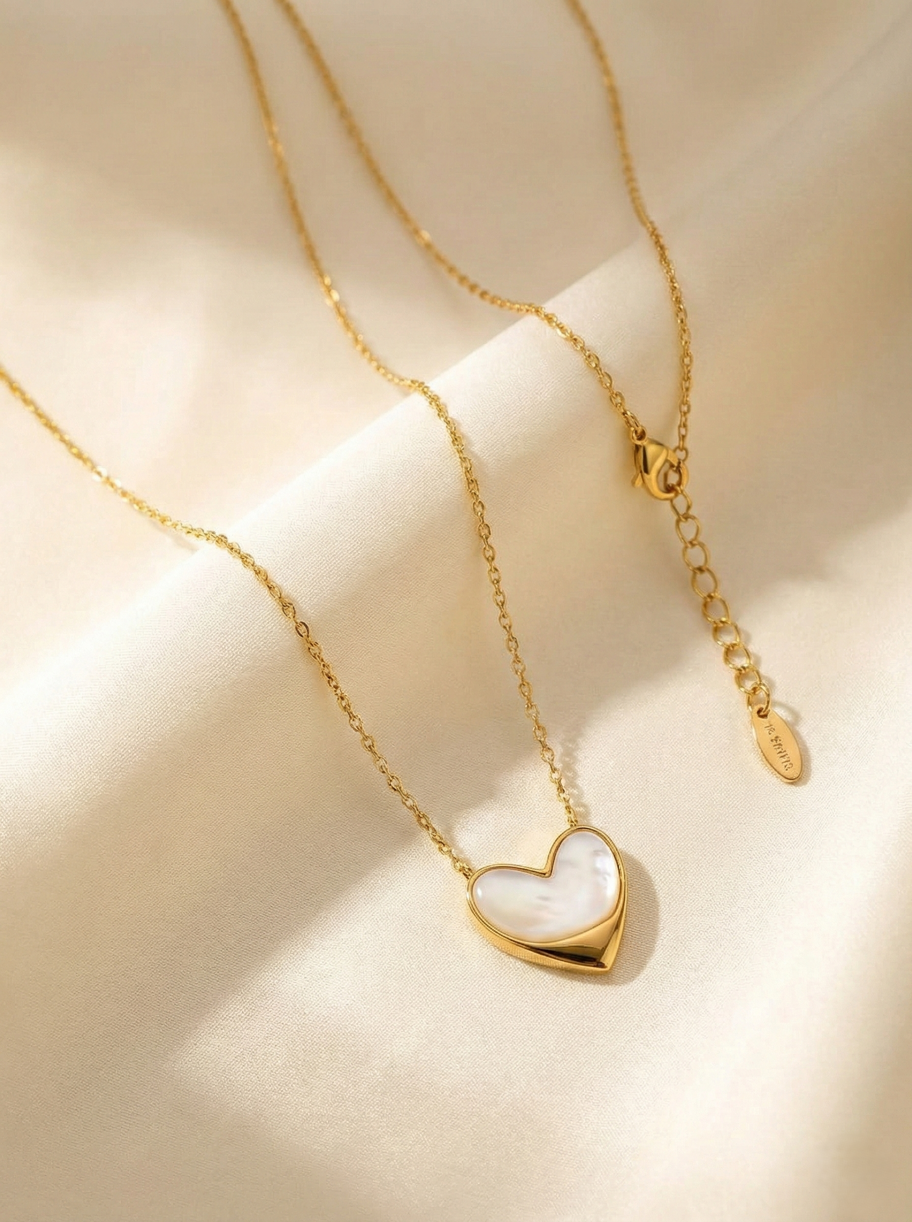 White Heart Necklace