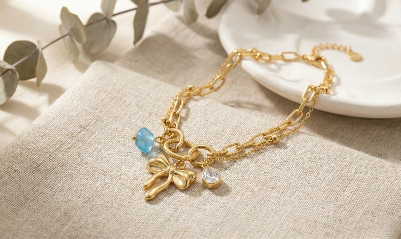 Bow Charm Bracelet