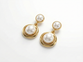 Golden Pearl Drop Earrings