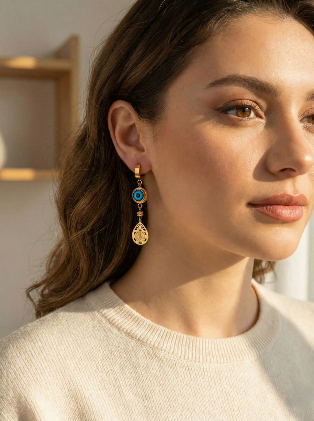 Mystic Eye Teardrop Earrings