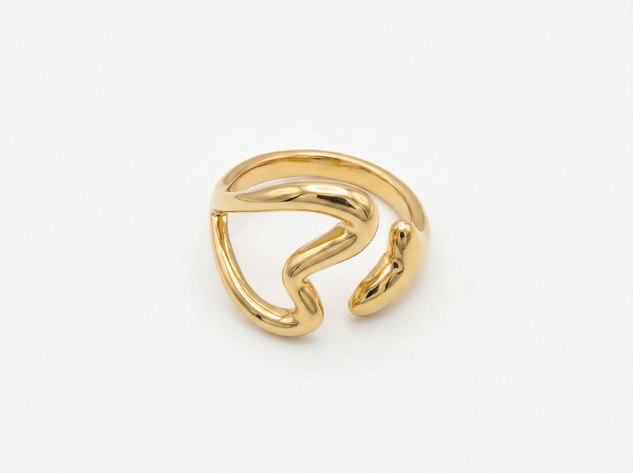 Fluid Wave Open Ring