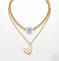 Pearl n heart necklace