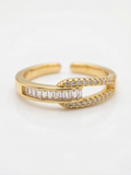 Luxe Twist Baguette Ring