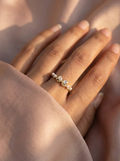 Pearl Bow Marquise Ring