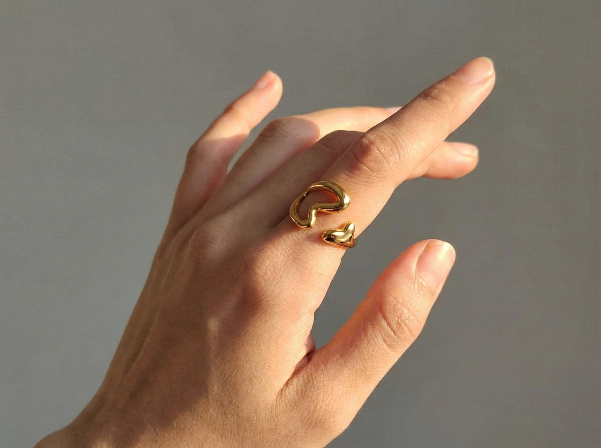 Fluid Wave Open Ring