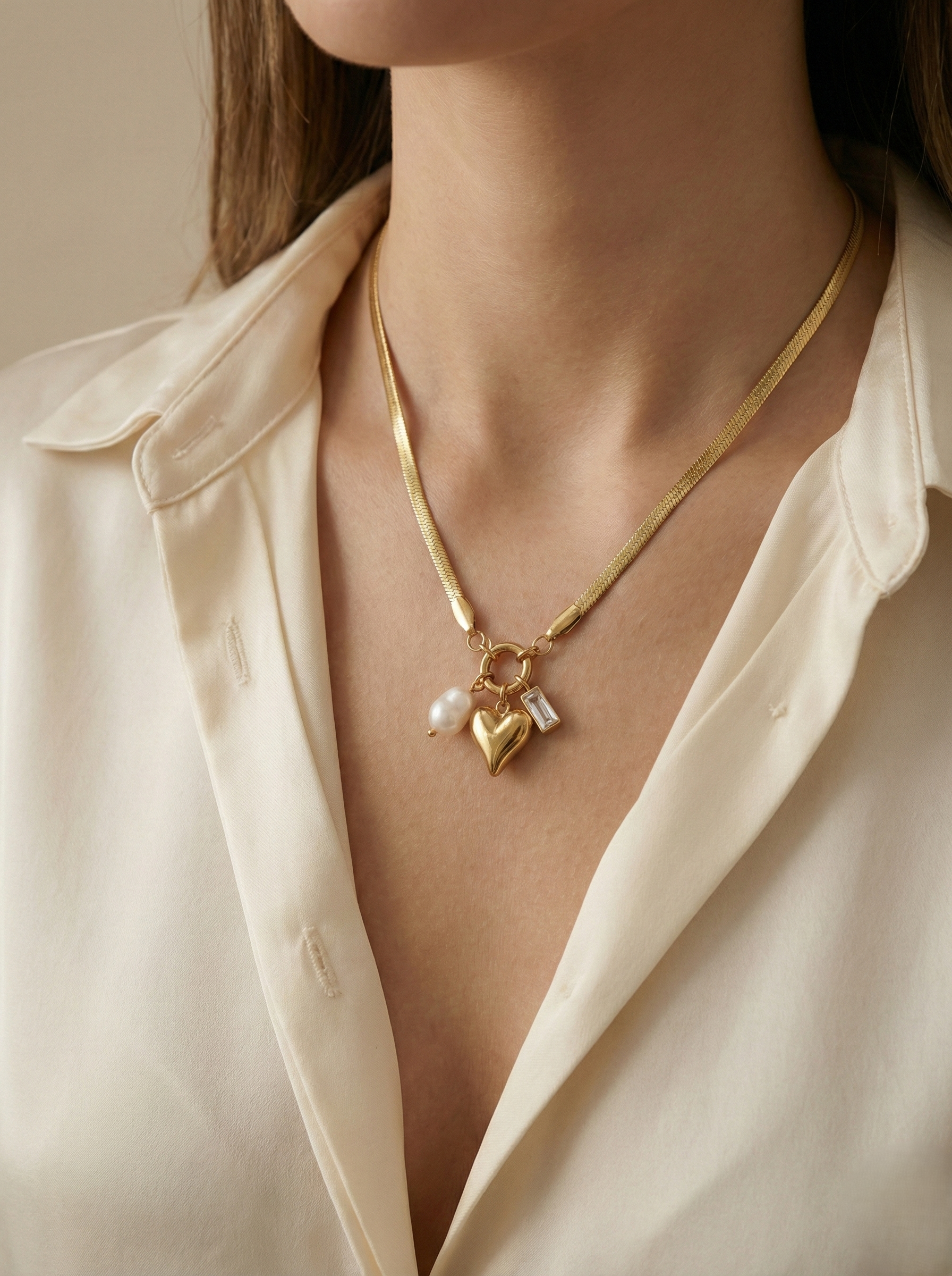 Trio Charmed Necklace