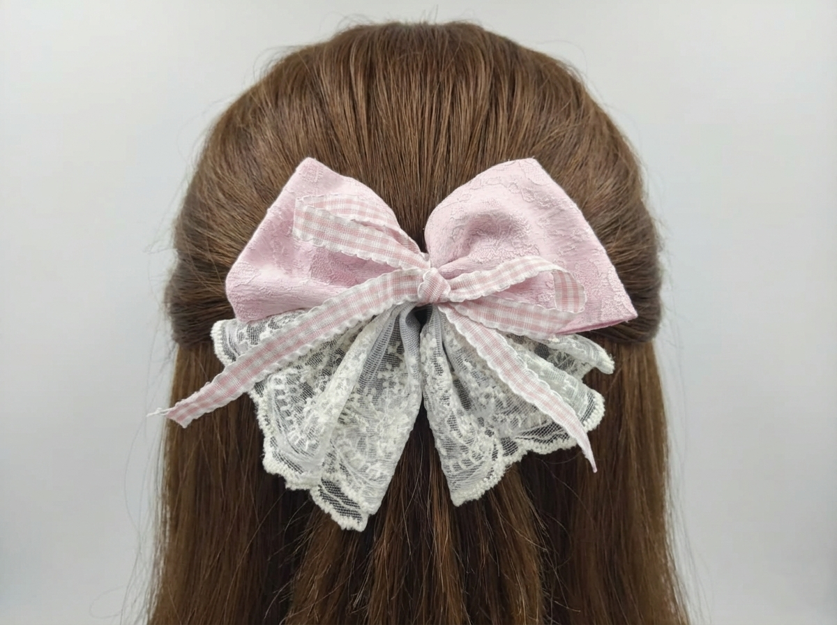 Blush Belle Lace Bow Clip