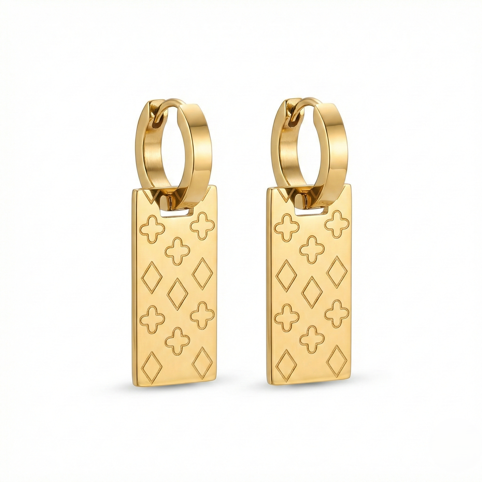 Royal Monogram Bar Earrings