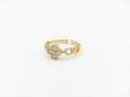 Crystal Bloom Adjustable Ring