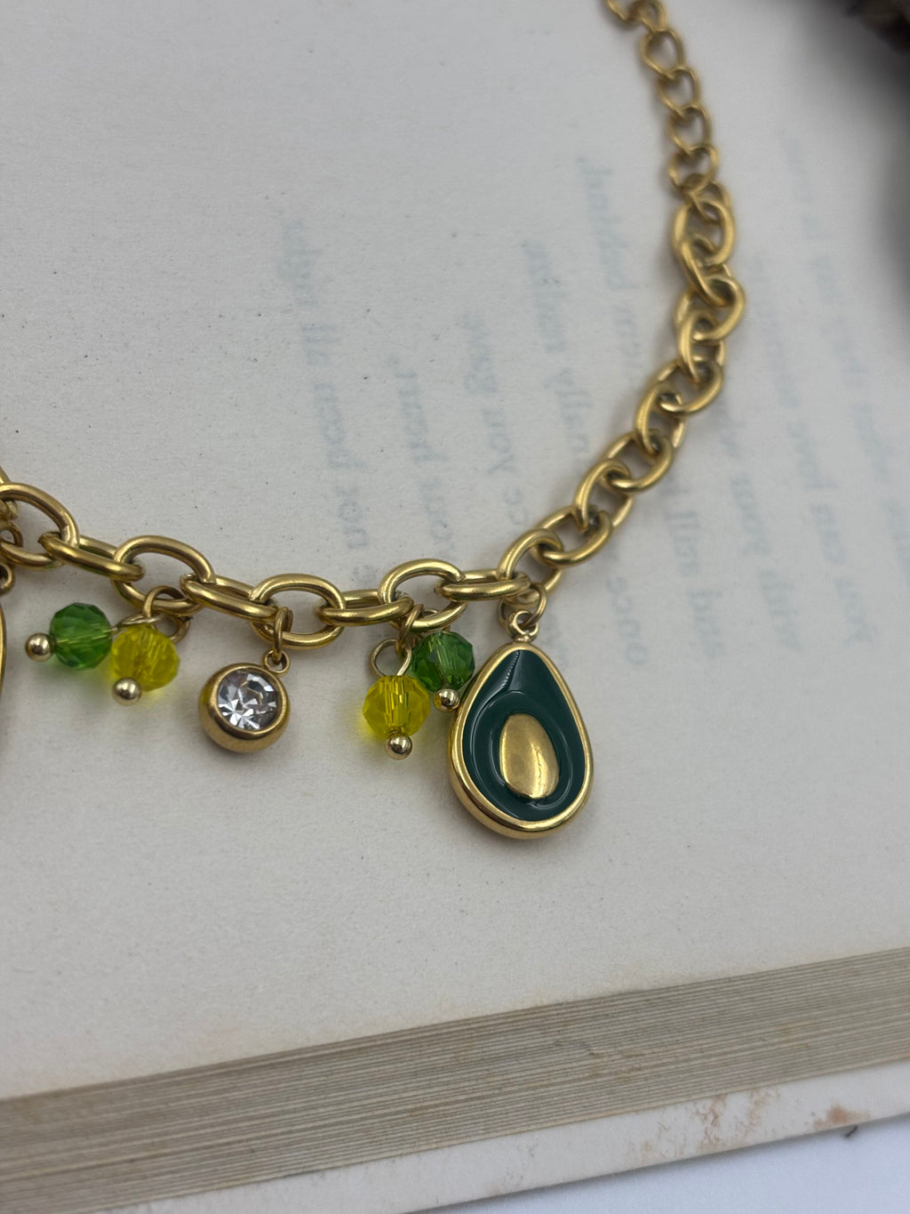 Avocado Charm Bracelet