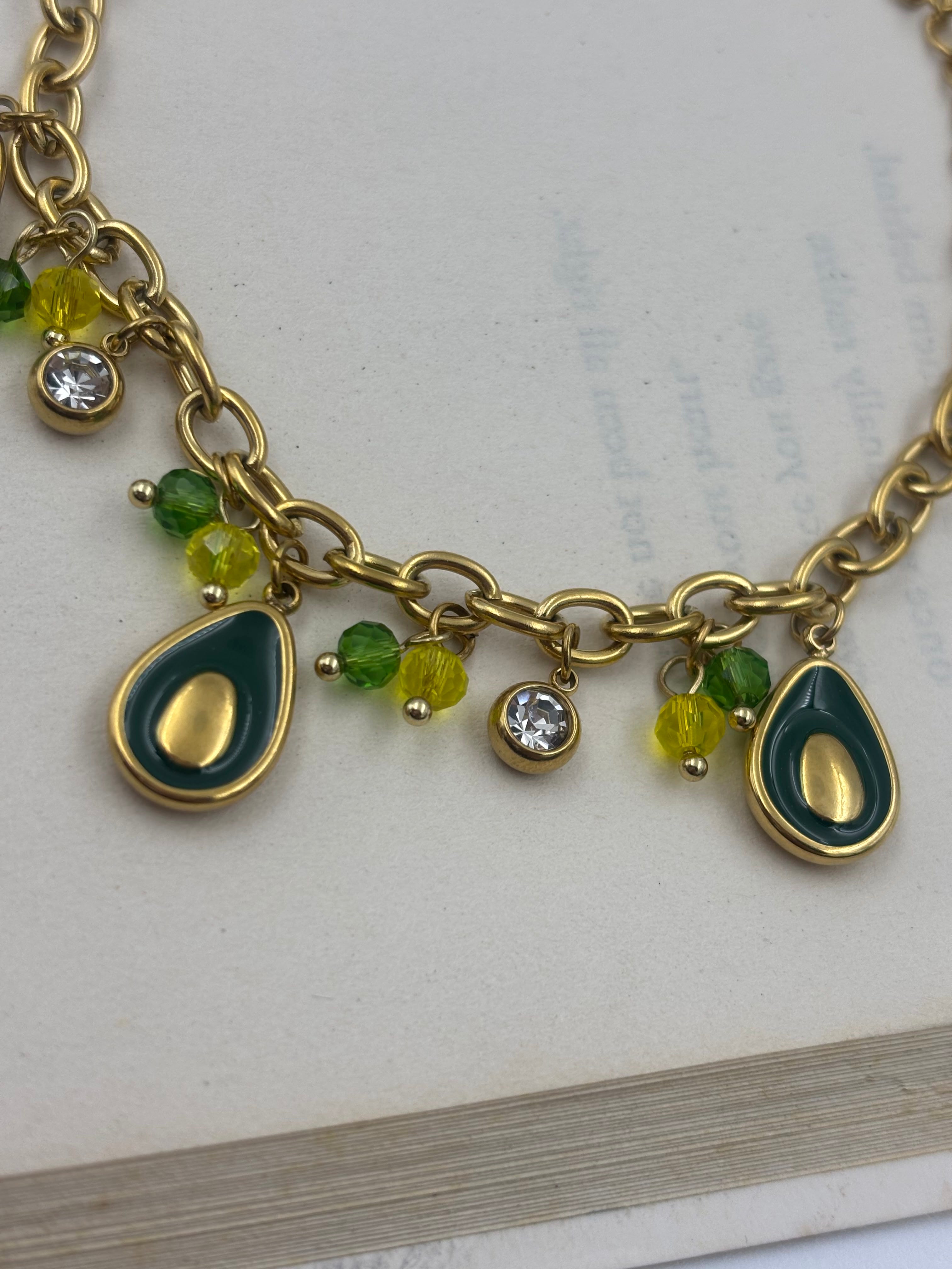 Avocado Charm Bracelet