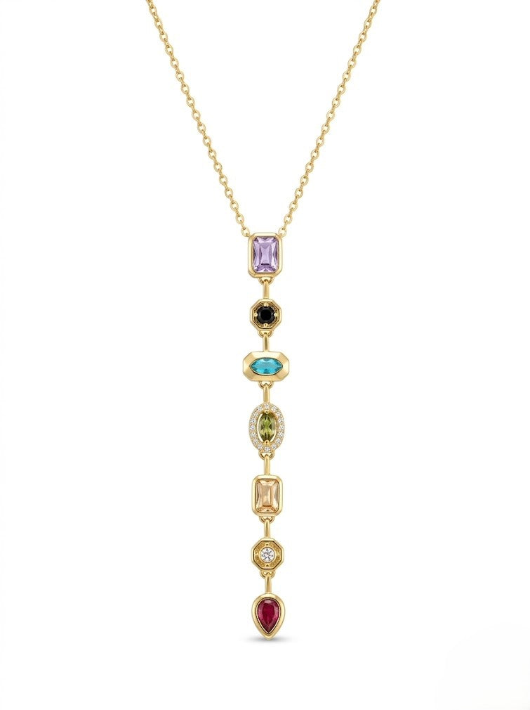 vertical stone necklae