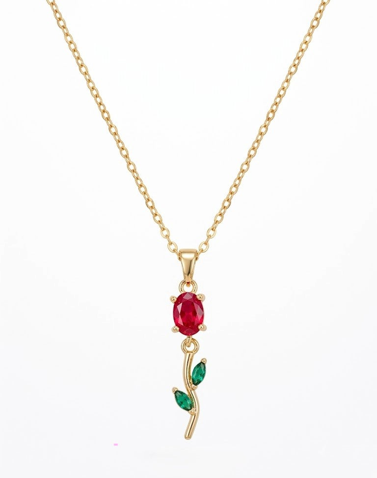 Red Petal Necklace