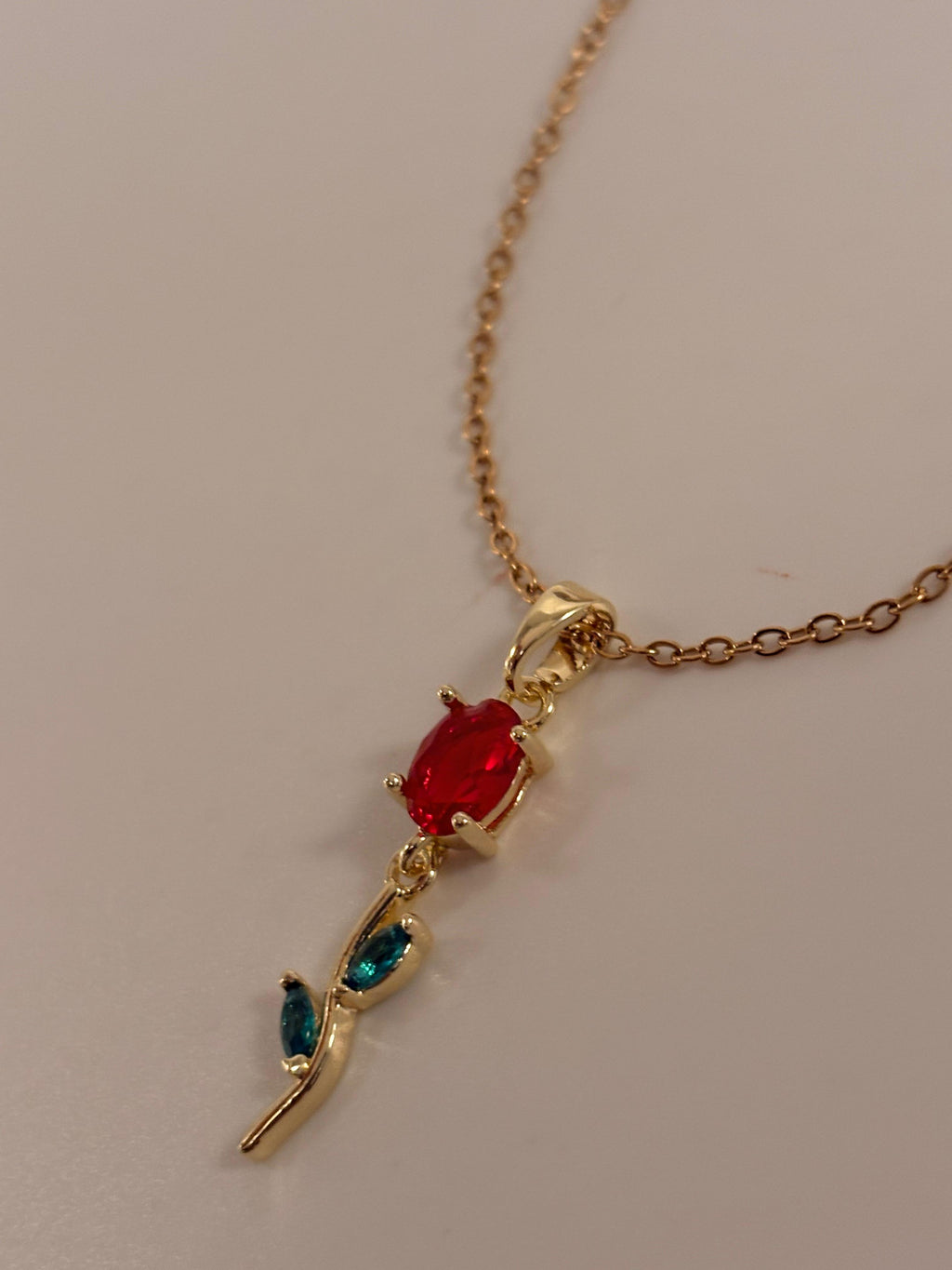Red Petal Necklace