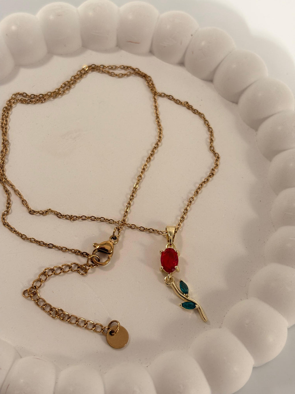 Red Petal Necklace