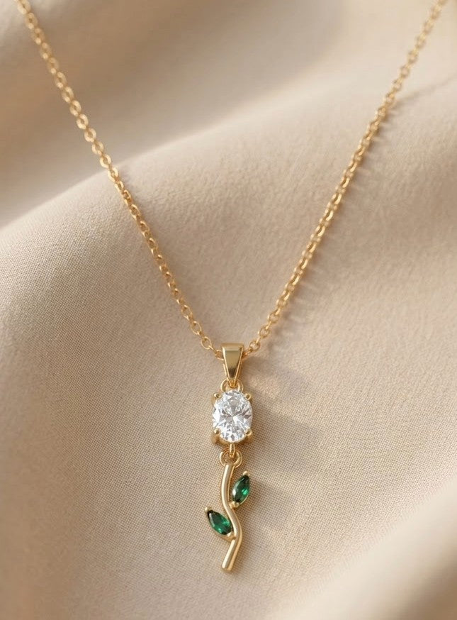 Clear Petal Necklace