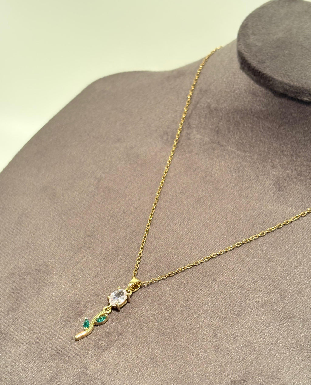 Clear Petal Necklace