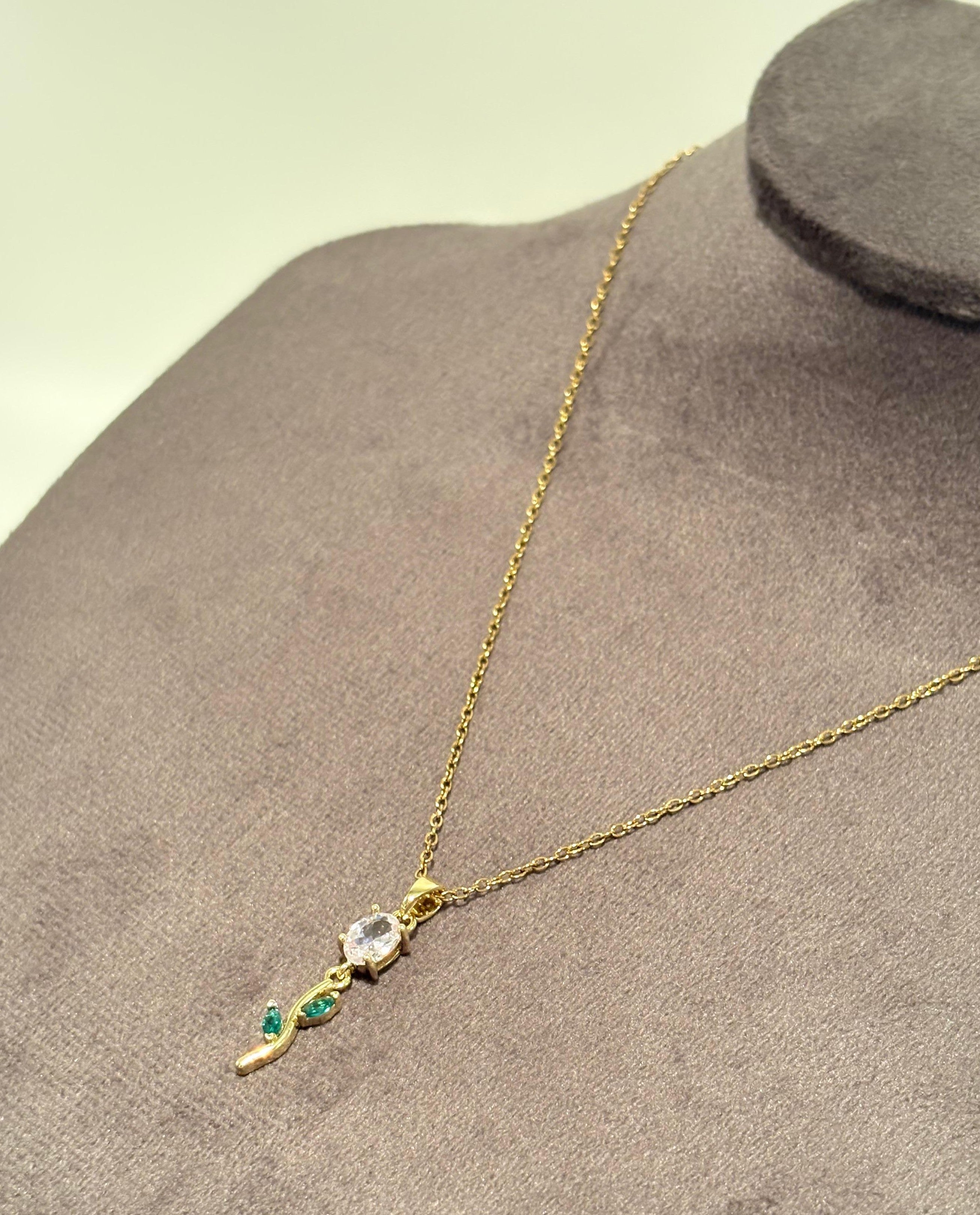 Clear Petal Necklace