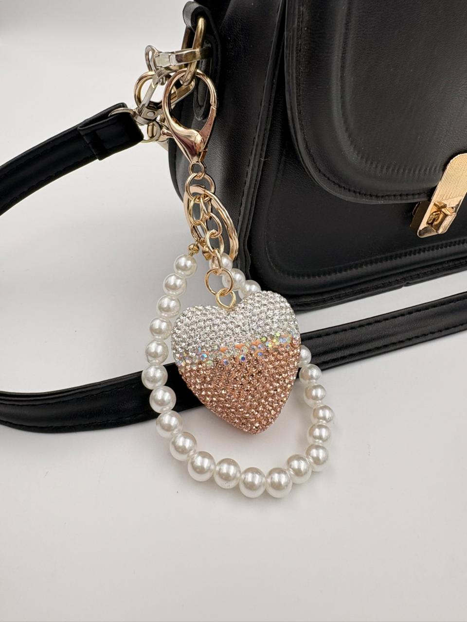 stone heart keychain