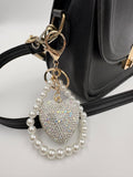 silver heart keychain