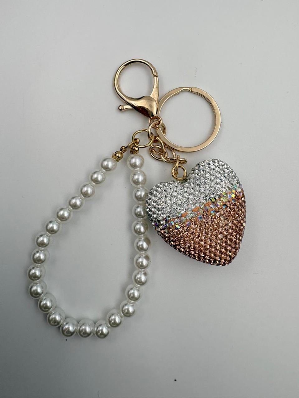 stone heart keychain