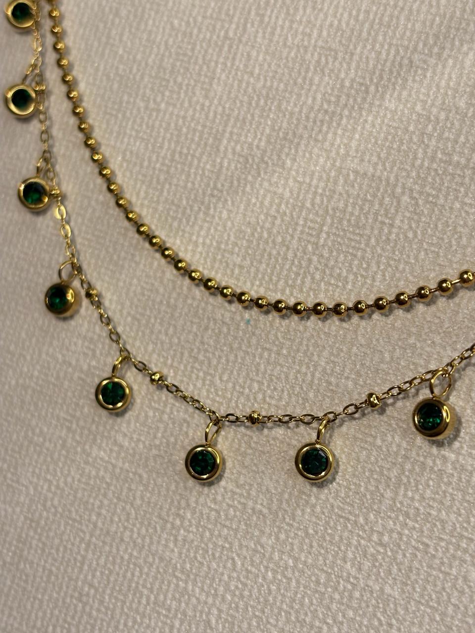 Emerald Dangle Necklace