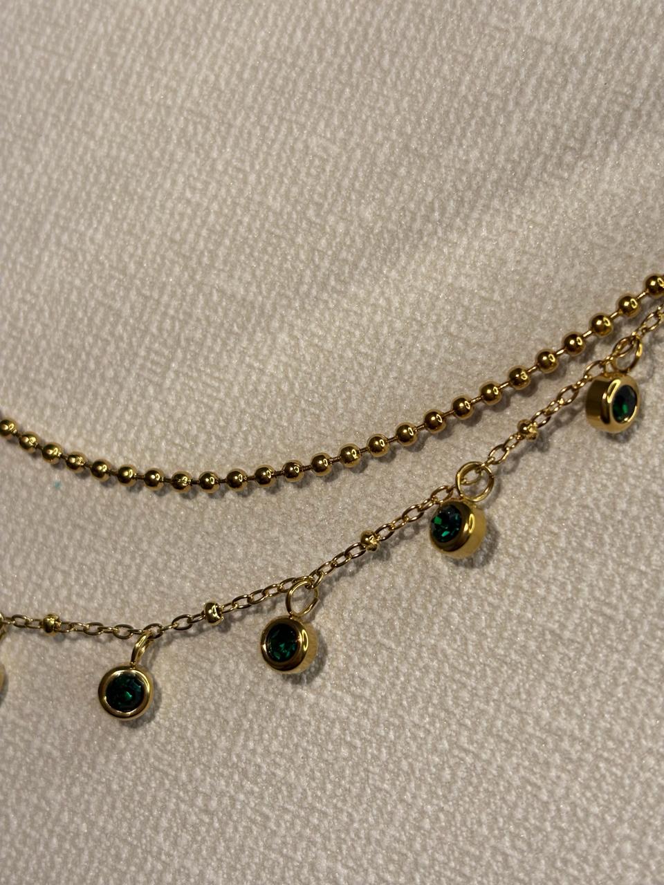 Emerald Dangle Necklace