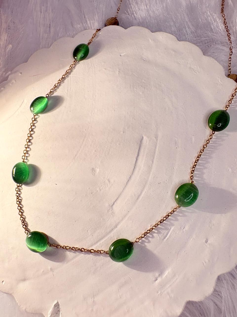 Jade Glow Station Necklace