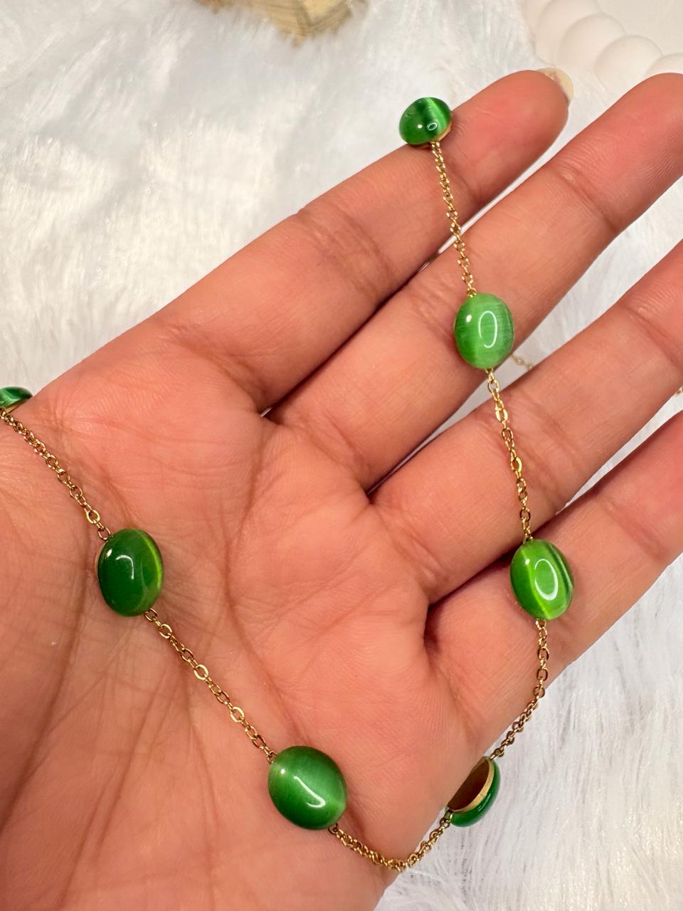 Jade Glow Station Necklace