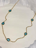 Aqua Teardrop Necklace