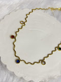 Wavy Gem Necklace