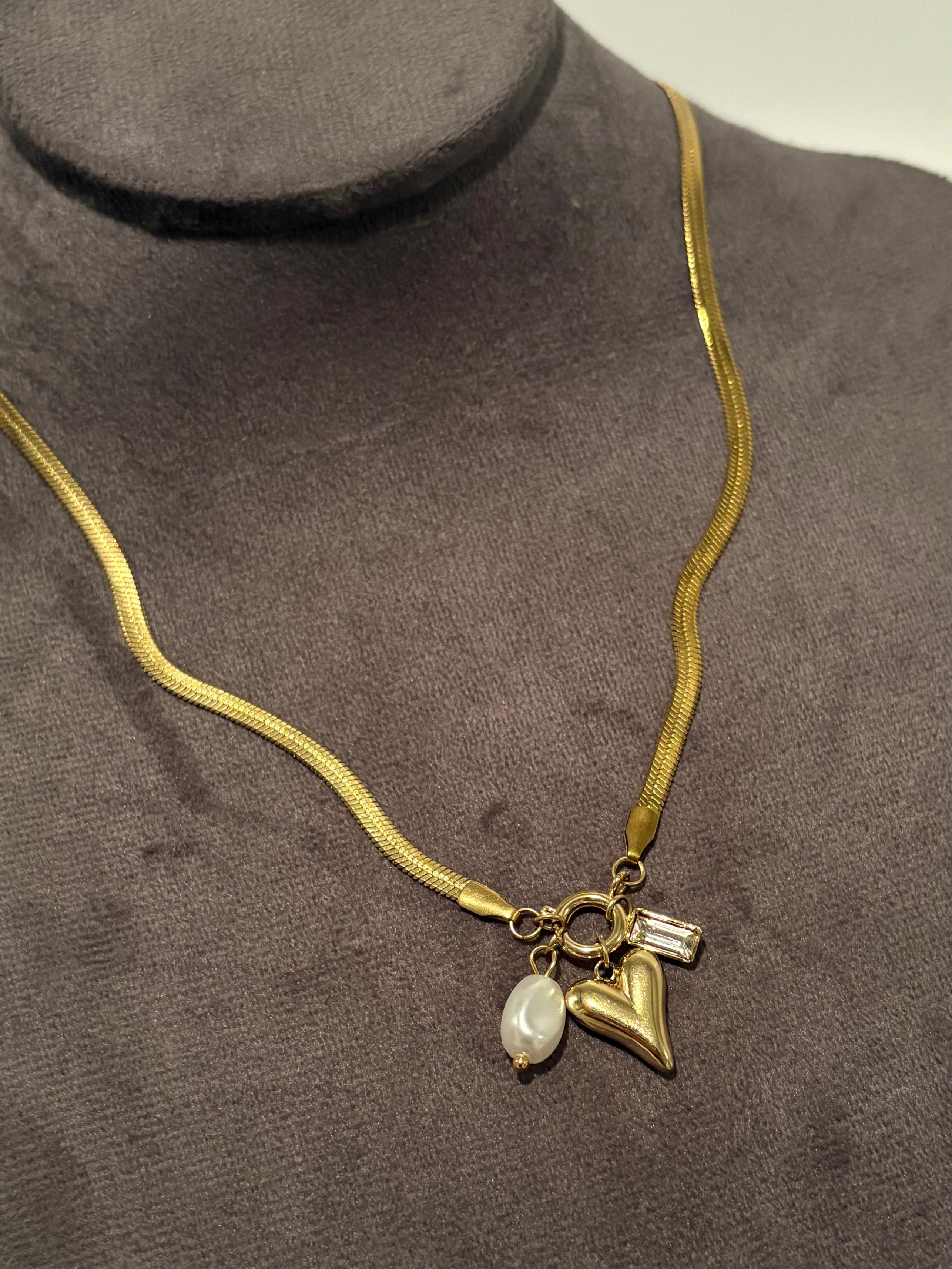 Trio Charmed Necklace