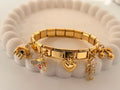 Multi-Charm Stainless Steel Expandable Bracelet