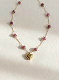 Roselle Heart Beaded Necklace