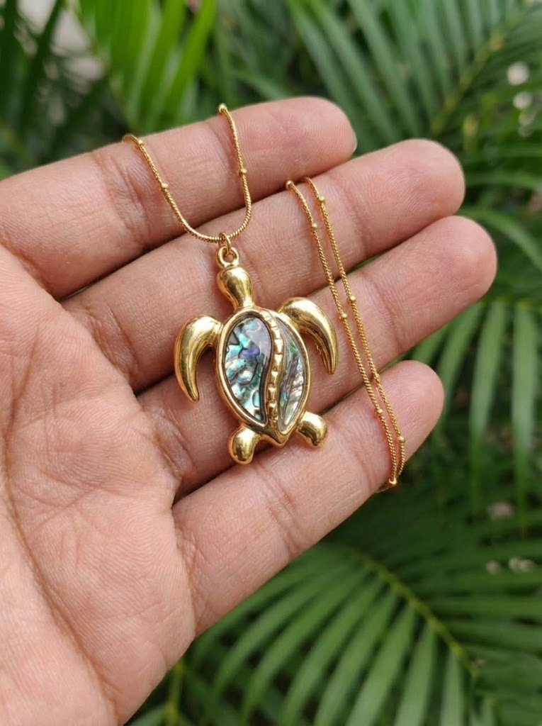 Ocean Whisper Turtle Necklace
