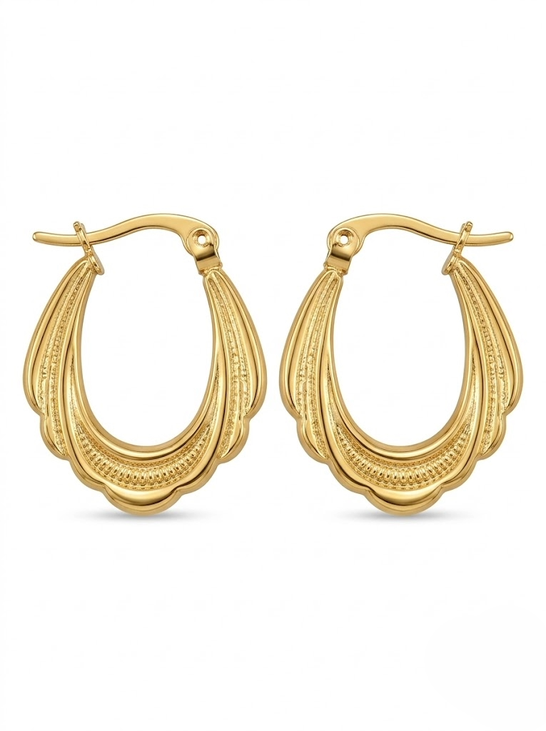 Aurelia Textured Luxe Hoop Earrings