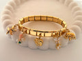Multi-Charm Stainless Steel Expandable Bracelet